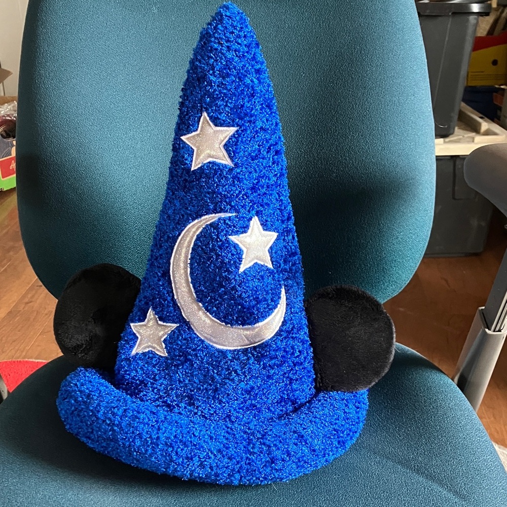 Disney Blue Sorcerer Hat with Silver Moon & Stars and Black Ears